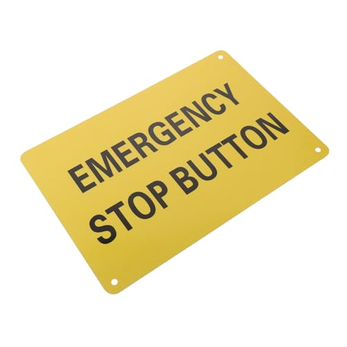 Hohopeti Aluminium Warnschild Notstopp Hinweisschild Gelb Schwarz für Not Aus Geräte Sicherheitsschild Robust Sichtbar Vielseitig Einsetzbar Hohopeti Aluminium Warnschild Notstopp Hinweisschild Gelb Schwarz für Not Aus Geräte Sicherheitsschild Robust Sichtbar Vielseitig Einsetzbar von Hohopeti