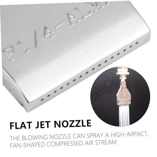Hohopeti Aluminium druckluft blasdüse Fächerdüse Flachstrahldüse für Kompressor Luftblaswerkzeug zur Kühlung und Reinigung Vielseitig Einsetzbar mit Aerodynamischem Design von Hohopeti