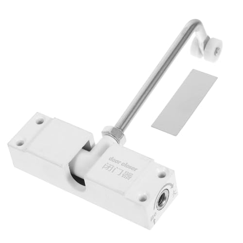 Hohopeti Automatischer Türschließer mit Dual-feder-mechanismus Einstellbar Leiser Aluminiumlegierung-schieber Selbstschließend für Wohn Geschäftstüren Kompatibel mit Scharnier Flügeltüren von Hohopeti