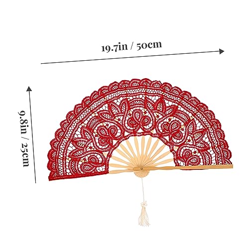 Hohopeti Bambus Spitzen Handfächer mit Europäischem Vintage Design Leichter Faltbarer Brautfächer für Hochzeitsdeko Tanz und Bühnenrequisiten Tragbarer Faltfächer für Damen und Partys Hohopeti Bambus Spitzen Handfächer mit Europäischem Vintage Design Leichter Faltbarer Brautfächer für Hochzeitsdeko Tanz und Bühnenrequisiten Tragbarer Faltfächer für Damen und Partys von Hohopeti