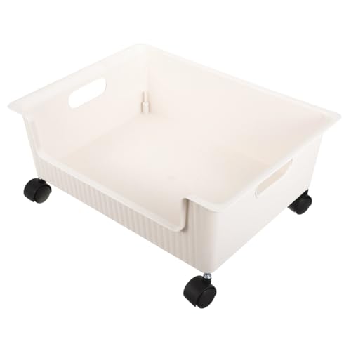 Hohopeti Beweglicher Bücherregalwagen aus Robustem PP Griff Mittelgroße Aufbewahrungsbox für Studentenwohnheim Schreibtischregal zum Einfachen Verschieben und Ordnen von Büchern Hohopeti Beweglicher Bücherregalwagen aus Robustem PP Griff Mittelgroße Aufbewahrungsbox für Studentenwohnheim Schreibtischregal zum Einfachen Verschieben und Ordnen von Büchern von Hohopeti