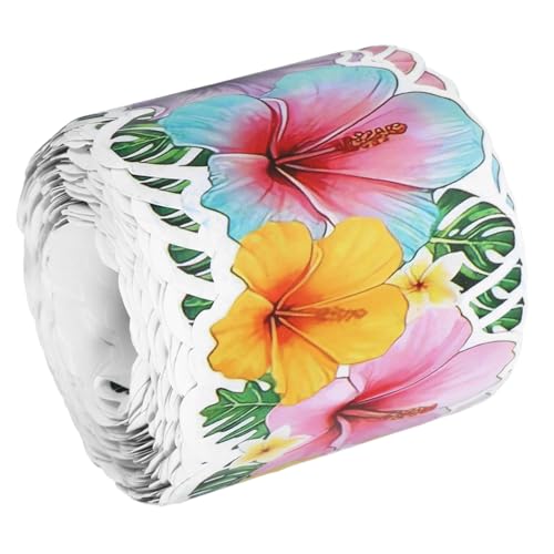 Hohopeti Bordüre für Pinnwand Tropische Blumen Blättermuster Vielseitig Einsetzbar Dekorative Klassenzimmer Büro-Dekoration Sommerliche Hawaii-Designs für Bulletin Board von Hohopeti