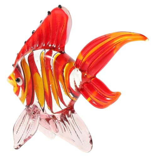 Hohopeti Bunte Glasfisch Dekofigur aus Handgefertigtem Glas für Wohnzimmer Büro Kinderzimmer Feine Verarbeitung Farbenfrohe Meereskunst Skulptur als Tisch Regaldekoration Hohopeti Bunte Glasfisch Dekofigur aus Handgefertigtem Glas für Wohnzimmer Büro Kinderzimmer Feine Verarbeitung Farbenfrohe Meereskunst Skulptur als Tisch Regaldekoration von Hohopeti