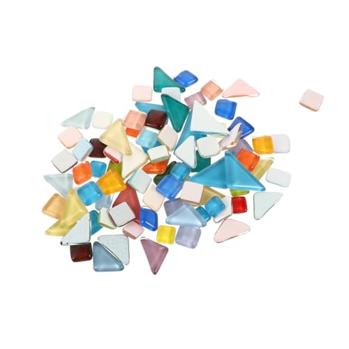 Hohopeti Bunte Glasmosaiksteine Mosaikfliesen für DIY Handwerk Glassteine Kreative Heimdekoration Foto Rahmen Blumentöpfe Teller Geeignet von Hohopeti