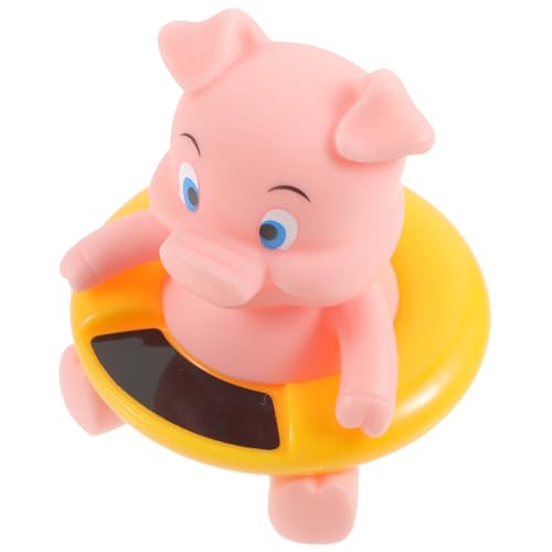 Hohopeti Cartoon Bath Thermometer Elektronisches Wasserthermometer für Badewanne und Pool Schwein Multifunktionales Schwimmendes Badetool für Sicheres Baden und Spaß im Wasser von Hohopeti