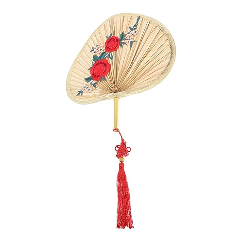 Hohopeti Chinesischer Stil Handgeflochtener Palmblatt Fächer mit Pflaumenblütenmuster Tragbarer Handfächer für Sommer Dekorativer Wandfächer und Tanzrequisit Natürlicher Bambusventilator Hohopeti Chinesischer Stil Handgeflochtener Palmblatt Fächer mit Pflaumenblütenmuster Tragbarer Handfächer für Sommer Dekorativer Wandfächer und Tanzrequisit Natürlicher Bambusventilator von Hohopeti