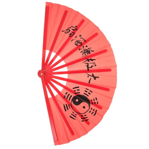Hohopeti Chinesischer Tai Chi Handfächer Roter Kunststoff Faltbarer Tanz und Kung Fu Performance Fan Vielseitiger Dekorations und Bühnenprop Robust Langlebig Hohopeti Chinesischer Tai Chi Handfächer Roter Kunststoff Faltbarer Tanz und Kung Fu Performance Fan Vielseitiger Dekorations und Bühnenprop Robust Langlebig von Hohopeti