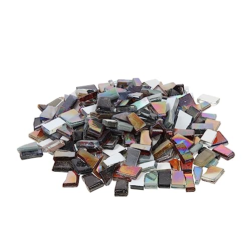 Hohopeti DIY Mosaiksteine Glass Mosaics Pieces Irreguläre Bunte Glasfragmente Dunkle Farben Handgefertigte Bastelmaterialien für Fotorahmen Tassen Blumentöpfe Tischlampen Dekoration von Hohopeti