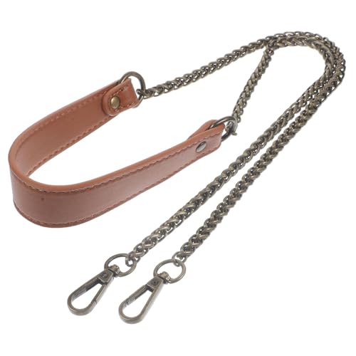 Hohopeti DIY Schultergurt für Taschen Langlebiger Lederersatzgurt mit Metallkette Abnehmbar für Handtaschen und Umhängetaschen Attraktives Design von Hohopeti