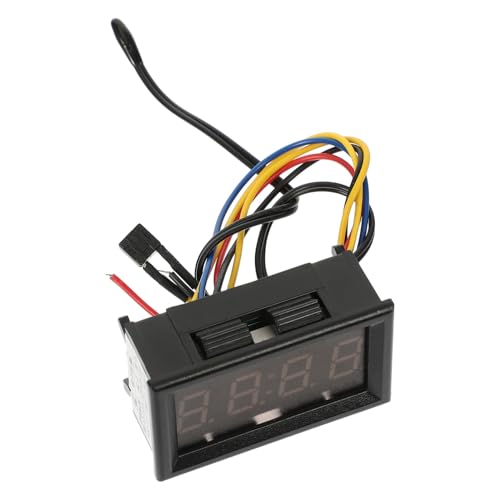 Hohopeti Digitales Auto Dashboard Uhr Thermometer mit Temperatur Spannungsanzeige -anzeige mit Grünem Licht Einfache Installation über Zigarettenanzünder Ablesbar Nacht von Hohopeti