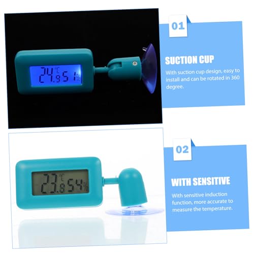 Hohopeti Digitales Reptilien thermometer mit Drehbarem Saugnapf Großes Display Temperatur Luftfeuchtigkeitsmessgerät für Terrarien Haustierboxen Geeignet für Bartagamen und Reptilienbecken Hohopeti Digitales Reptilien thermometer mit Drehbarem Saugnapf Großes Display Temperatur Luftfeuchtigkeitsmessgerät für Terrarien Haustierboxen Geeignet für Bartagamen und Reptilienbecken von Hohopeti