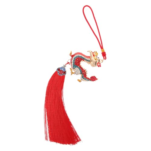 Hohopeti Dreidimensionaler Chinesischer Drachenanhänger aus Zinklegierung Rotes Auto rückspiegel Ornament Vielseitiger Glücksbringer für Fahrzeug Schlüsselbund oder Handyzubehör Symbol für Hohopeti Dreidimensionaler Chinesischer Drachenanhänger aus Zinklegierung Rotes Auto rückspiegel Ornament Vielseitiger Glücksbringer für Fahrzeug Schlüsselbund oder Handyzubehör Symbol für von Hohopeti