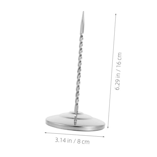Hohopeti Edelstahl Bestellspieß mit Dickem Stab Robuster Rechnungshalter für Bar Tresen Praktischer Menü Organizer Stabiler Quittungshalter für Restaurant Büro Hohopeti Edelstahl Bestellspieß mit Dickem Stab Robuster Rechnungshalter für Bar Tresen Praktischer Menü Organizer Stabiler Quittungshalter für Restaurant Büro von Hohopeti