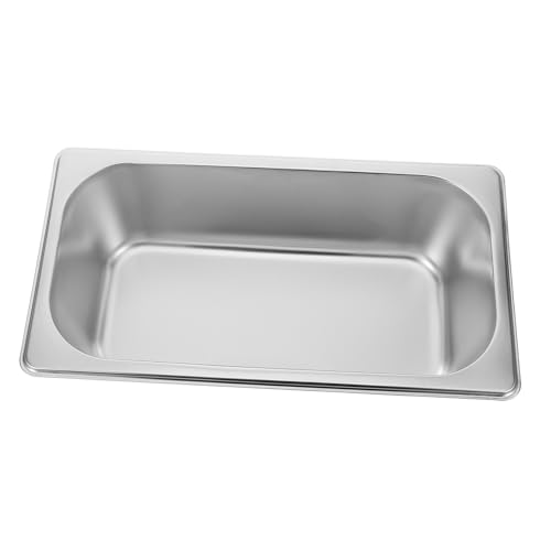 Hohopeti Edelstahl Buffet Servierplatte Stabile Langlebige Food Warmer Schale für Küche Cafeteria Hotel Einfacher Reinigung Multifunktionaler Buffet Foods Holder Hohopeti Edelstahl Buffet Servierplatte Stabile Langlebige Food Warmer Schale für Küche Cafeteria Hotel Einfacher Reinigung Multifunktionaler Buffet Foods Holder von Hohopeti