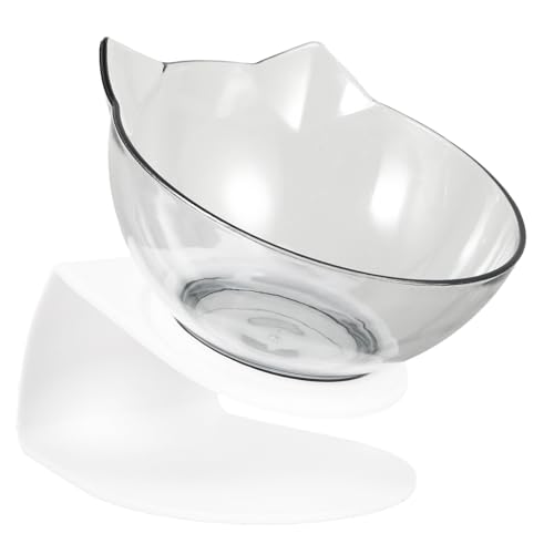 Hohopeti Erhöhter Geneigter Futternapf für Katzen und Kleine Hunde rutschfeste Kunststoff Schale Ergonomisch zum Schutz des Nackens Geeignet für Trocken Nassfutter Verhindert Aufstoßen und von Hohopeti