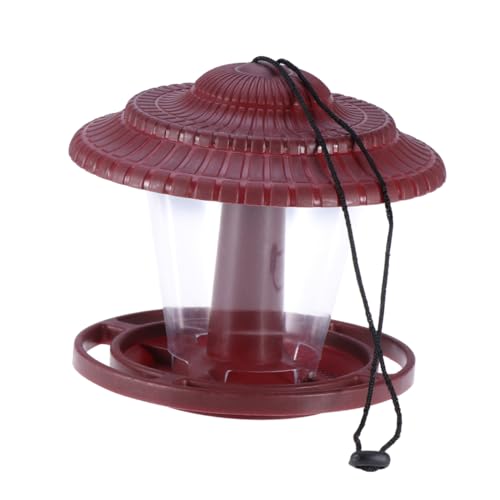 Hohopeti Hängender Wildvogel Futtersäule mit Wetterfestem Dach und Aufhängung Langlebiger Kunststoff Vogelhäuschen Draußen für Garten und Balkon Roter Vogelfutterspender für Wildvögel Hohopeti Hängender Wildvogel Futtersäule mit Wetterfestem Dach und Aufhängung Langlebiger Kunststoff Vogelhäuschen Draußen für Garten und Balkon Roter Vogelfutterspender für Wildvögel von Hohopeti