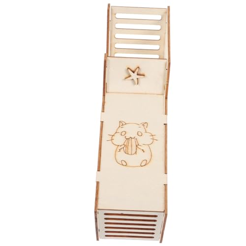 Hohopeti Hamster Holzhaus Versteck mit Tunnelfunktion Warmes Kleintierhaus mit Rampe Spielerisches Versteck für Hamster Meerschweinchen Eichhörnchen und Andere Kleine Haustiere Hohopeti Hamster Holzhaus Versteck mit Tunnelfunktion Warmes Kleintierhaus mit Rampe Spielerisches Versteck für Hamster Meerschweinchen Eichhörnchen und Andere Kleine Haustiere von Hohopeti