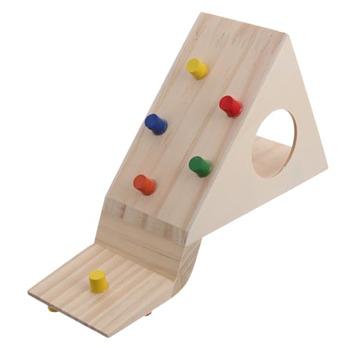 Hohopeti Hamster Kletterhaus Holzspielzeug mit Leiter Multifunktionale Hamsterhütte für Kleintiere Wie Hamster Ratten und Mäuse als Aktivitäts und Ruheplatz in Beige von Hohopeti
