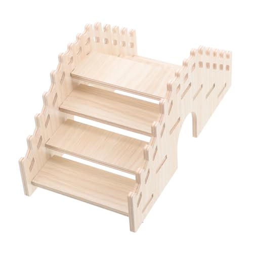 Hohopeti Hamster Kletterleiter aus Glattem Vollholz Sicheres Kleintierspielzeug für Hamster Rennmäuse Meerschweinchen Lustige Brücke für Bewegung und Beschäftigung im Käfig von Hohopeti