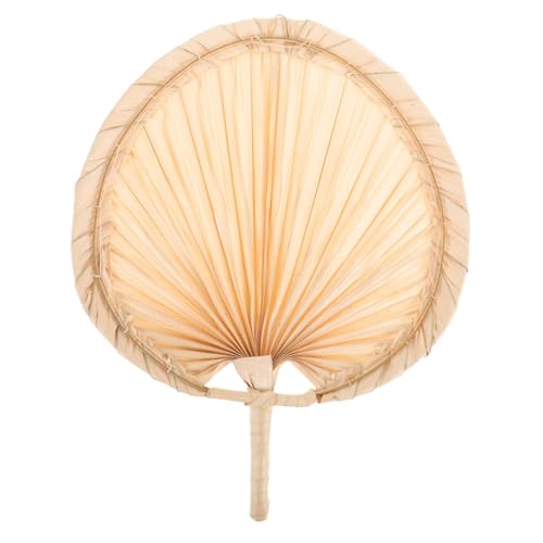 Hohopeti Handgewebter Vintage Fächer aus Palmblatt Handgemachter Sommerfächer für Strand Partys und Hochzeitsdekoration von Hohopeti