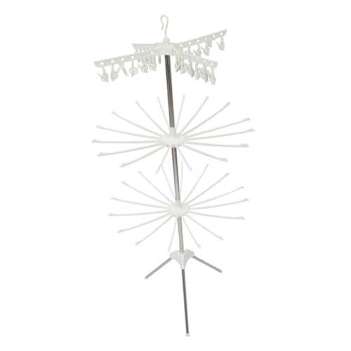 Hohopeti Handtuchhalter Drying Rack trockengestell Washing maching trockenautomat Towel Holder Kleidung LAT Wäscheleine zusammenklappbarer Lufttrockner Wäschetrockenstation Legierung Weiß von Hohopeti