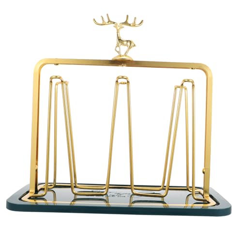 Hohopeti Hauslicher Becherhalter mit Ablage Modernes Glasregal mit Abtropfschale Vielseitiger Becheraufbewahrer für Küche und Schreibtisch Cup Storage Stand Hohopeti Hauslicher Becherhalter mit Ablage Modernes Glasregal mit Abtropfschale Vielseitiger Becheraufbewahrer für Küche und Schreibtisch Cup Storage Stand von Hohopeti