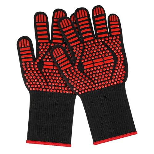 Hohopeti Hitzebeständige Grillhandschuhe mit Hervorragender Isolierung Feuerfeste Ofenhandschuhe für Backen Kochen und Grillen Robustes Material Vielseitig Einsetzbar Schützende Handschuhe Hohopeti Hitzebeständige Grillhandschuhe mit Hervorragender Isolierung Feuerfeste Ofenhandschuhe für Backen Kochen und Grillen Robustes Material Vielseitig Einsetzbar Schützende Handschuhe von Hohopeti