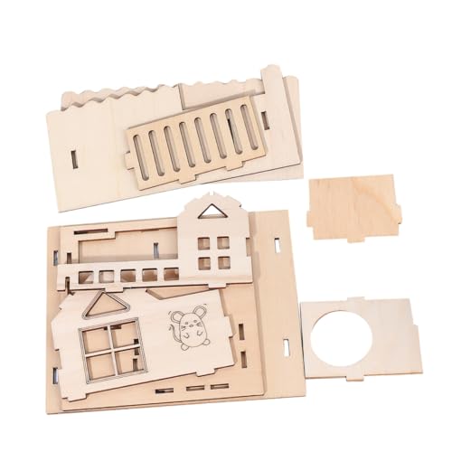 Hohopeti Holz Hamsterhaus Doppelstock Villa mit Leiter und Paddle Board DIY Bemalbar Natürliche Holzfarbe Luftdurchlässiges Haustierhaus für Hamster und Mäuse Sicher und Langlebig Hohopeti Holz Hamsterhaus Doppelstock Villa mit Leiter und Paddle Board DIY Bemalbar Natürliche Holzfarbe Luftdurchlässiges Haustierhaus für Hamster und Mäuse Sicher und Langlebig von Hohopeti