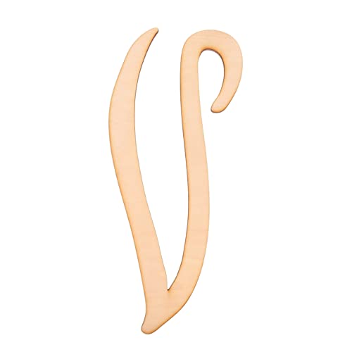 Hohopeti Holzbuchstabe Wanddeko Unbemalt Cursive Alphabet aus Robustem Holz für DIY Bastelprojekte Kinderzimmer Dekoration und Gestaltung von Hohopeti