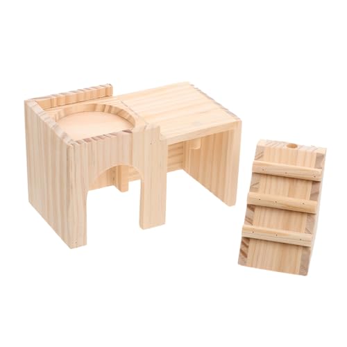 Hohopeti Holzhaus für Kleintiere mit Leiter Hamster Versteckhaus und Schlafplatz Natürlicher Rückzugsort für Chinchillas und Kleine Haustiere DIY Bemalbar Privater Kuschelbereich Hohopeti Holzhaus für Kleintiere mit Leiter Hamster Versteckhaus und Schlafplatz Natürlicher Rückzugsort für Chinchillas und Kleine Haustiere DIY Bemalbar Privater Kuschelbereich von Hohopeti