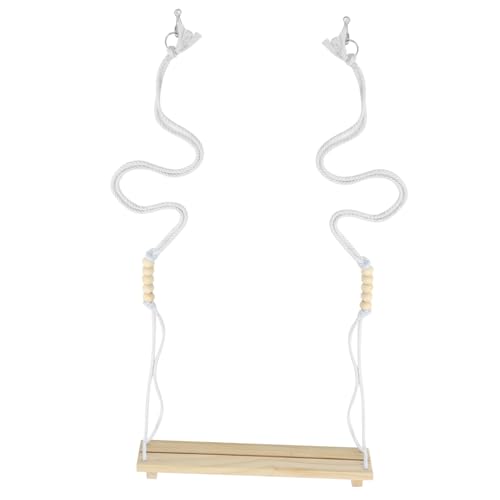 Hohopeti Hühner Sitzstange aus Holz mit Schaukelfunktion Stabile Vogel Papageien Spielstange für Hühner und Vögel Natürliches Hühnerzubehör zur Unterhaltung und Balanceförderung von Hohopeti