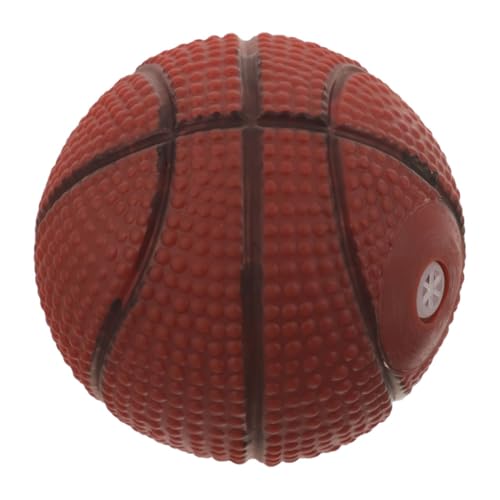 Hohopeti Interaktives Hundespielzeug Basketball aus Robustem PVC Quietschender Kauspielzeugball für Hunderassen Fördert Kognitive Entwicklung und Körperliche Bewegung Vielseitig für Welpen von Hohopeti