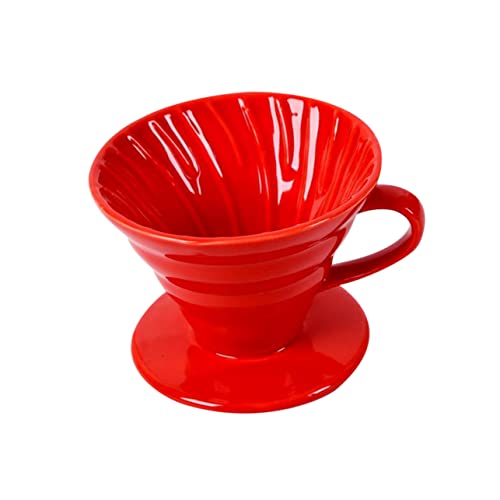 Hohopeti Kaffeezubehör Kaffeemaschinen Für Zu Hause Kaffeefilter Aus Porzellan Handaufschäumer Für Kaffeetropfer Kaffeetropffilter Keramik-kaffeetasse Trichter Für Kaffeefilter Rot von Hohopeti
