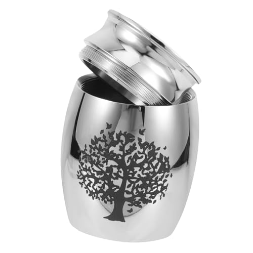 Hohopeti Kleine Haustierurne aus Edelstahl mit Abschraubbarem Deckel Kompakt und Langlebig für Katzen Hundeasche Praktischer Aschebehälter zum Sicheren Aufbewahren von Tierasche Hohopeti Kleine Haustierurne aus Edelstahl mit Abschraubbarem Deckel Kompakt und Langlebig für Katzen Hundeasche Praktischer Aschebehälter zum Sicheren Aufbewahren von Tierasche von Hohopeti
