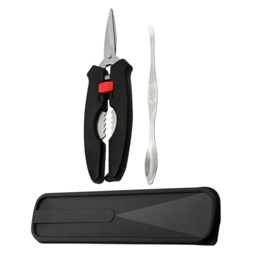 Hohopeti Krabben Edelstahl Meeresfrüchte Zange und Gabel mit Aufbewahrungsbox Robustes Crab Leg Cracker Tool für Einfaches Schneiden und Fleischentnahme bei Krabben und Hummer Hohopeti Krabben Edelstahl Meeresfrüchte Zange und Gabel mit Aufbewahrungsbox Robustes Crab Leg Cracker Tool für Einfaches Schneiden und Fleischentnahme bei Krabben und Hummer von Hohopeti