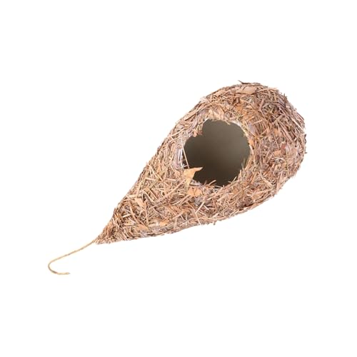 Hohopeti Künstliches Vogelnest aus Geflochtenem Stroh Atmungsaktiv und Formstabil Teardrop Form zum Aufhängen Sicherer Schutz und Schlafplatz für Kleine Vögel im Garten Balkon Hohopeti Künstliches Vogelnest aus Geflochtenem Stroh Atmungsaktiv und Formstabil Teardrop Form zum Aufhängen Sicherer Schutz und Schlafplatz für Kleine Vögel im Garten Balkon von Hohopeti