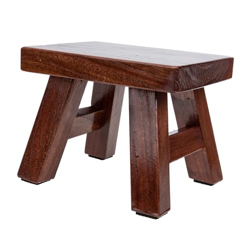 Hohopeti Massiver Holz kinderhocker Stabiler Tritthocker aus Holz für Schuhwechsel und Sitzgelegenheit Kompakt Naturfarben Vielseitig Einsetzbar für Kinderzimmer und Haushalt von Hohopeti