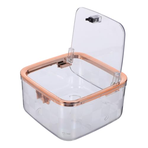 Hohopeti Mini Abfalleimer mit Deckel Transparenter Desktop Push Top Mülleimer Kleiner Kunststoff Tischabfallbehälter Für Büro Schlafzimmer Studentenzimmer Kompakter Tischabfalleimer Hohopeti Mini Abfalleimer mit Deckel Transparenter Desktop Push Top Mülleimer Kleiner Kunststoff Tischabfallbehälter Für Büro Schlafzimmer Studentenzimmer Kompakter Tischabfalleimer von Hohopeti