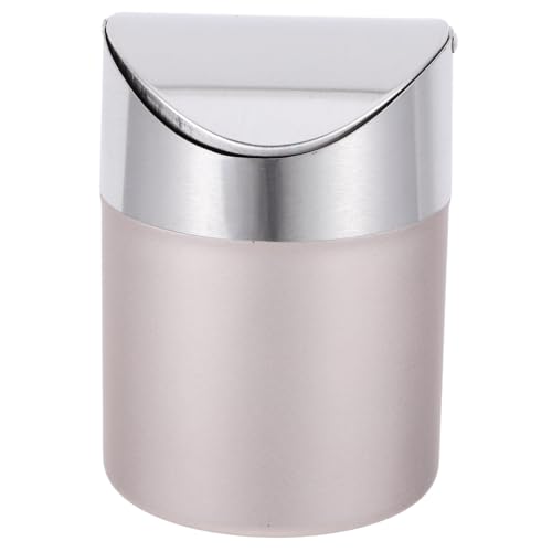 Hohopeti Mini Tischmülleimer mit Schwingdeckel Kompakter Edelstahl Abfalleimer für Schreibtisch und Büro Geruchsneutraler Leichter Rubbish Bucket für Schlafzimmer und Küche Nordic Design Hohopeti Mini Tischmülleimer mit Schwingdeckel Kompakter Edelstahl Abfalleimer für Schreibtisch und Büro Geruchsneutraler Leichter Rubbish Bucket für Schlafzimmer und Küche Nordic Design von Hohopeti