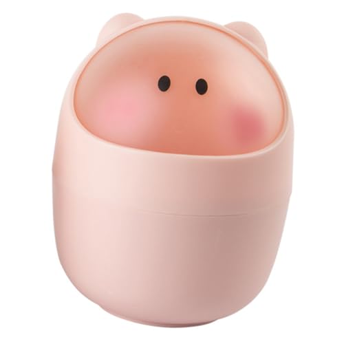 Hohopeti Mini Tischmülleimer mit Schwingdeckel Robuster Kunststoff Müllkorb für Büro Schlafzimmer und Küche Kompakter Desktop Abfalleimer in Rosa Praktischer Kleiner Papierkorb für Hohopeti Mini Tischmülleimer mit Schwingdeckel Robuster Kunststoff Müllkorb für Büro Schlafzimmer und Küche Kompakter Desktop Abfalleimer in Rosa Praktischer Kleiner Papierkorb für von Hohopeti