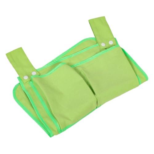 Hohopeti Multifunktionale Aufbewahrungstasche aus Canvas mit Mehreren Fächern Hängender Organizer für Kinderzimmer und Babybedarf Grün Platzsparend und Robust von Hohopeti