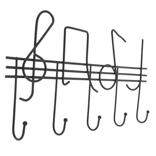 Hohopeti Musiknoten Schlüsselhalter Wandmontage Metall Haken Nordic Design Platzsparend Kreativer Garderobenhaken für Schlüssel Mäntel und Taschen Wohnzimmer Flur Hohopeti Musiknoten Schlüsselhalter Wandmontage Metall Haken Nordic Design Platzsparend Kreativer Garderobenhaken für Schlüssel Mäntel und Taschen Wohnzimmer Flur von Hohopeti