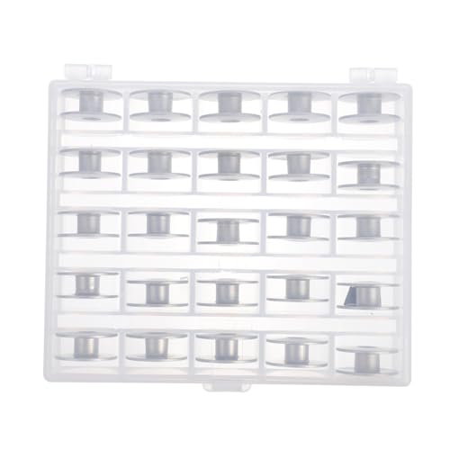 Hohopeti Nähmaschinen Spulen Kunststoff und Aluminium Bobbins mit Aufbewahrungsbox Kleine Transparente Spulen für Heim Stickmaschinen Einfache Entnahme und Sichere Nutzung Hohopeti Nähmaschinen Spulen Kunststoff und Aluminium Bobbins mit Aufbewahrungsbox Kleine Transparente Spulen für Heim Stickmaschinen Einfache Entnahme und Sichere Nutzung von Hohopeti