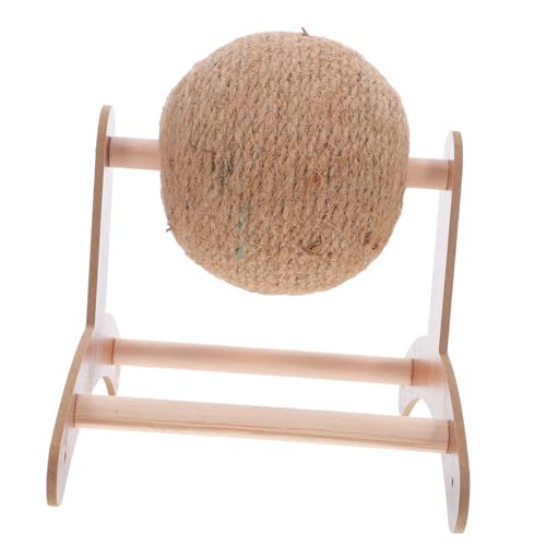 Hohopeti Natürliche Sisal Kratzkugel mit Robustem Holzständer Handgewickeltes Katzen Kratzspielzeug Interaktives Krallenpflege Accessoire für Katzen Kätzchen und Kleine Haustiere Schützt Hohopeti Natürliche Sisal Kratzkugel mit Robustem Holzständer Handgewickeltes Katzen Kratzspielzeug Interaktives Krallenpflege Accessoire für Katzen Kätzchen und Kleine Haustiere Schützt von Hohopeti