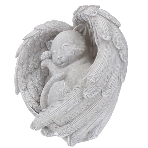 Hohopeti Pet Memorial Stein Katze Resin Gartendeko Wetterfest Tiergrab Skulptur Gartenfigur Figur Statue für Außen und Innen zur Erinnerung Hohopeti Pet Memorial Stein Katze Resin Gartendeko Wetterfest Tiergrab Skulptur Gartenfigur Figur Statue für Außen und Innen zur Erinnerung von Hohopeti