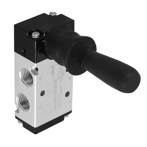 Hohopeti Pneumatisches Handzugventil aus Aluminiumlegierung Manuelles Steuerungsventil mit Robustem Hebel Verschleißfestes Luftventil für Effiziente Steuerung in Industrieanwendungen von Hohopeti