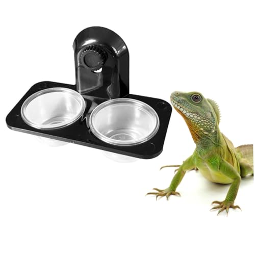 Hohopeti Reptilien Futter Wassernapf aus Dickem Transparentem Glas Doppelte Fächer mit Schraubenmuster Multifunktional für Echsen Schildkröten Skorpione Leicht zu Reinigen Geeignet für Hohopeti Reptilien Futter Wassernapf aus Dickem Transparentem Glas Doppelte Fächer mit Schraubenmuster Multifunktional für Echsen Schildkröten Skorpione Leicht zu Reinigen Geeignet für von Hohopeti