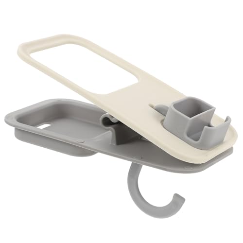Hohopeti Schreibtisch Becherhalter mit Clip und Haken Robuster Getränkehalter für Tischkante Multifunktionaler Tischseitiger Cup Halter für Büro mit Zusätzlichem Ablagefach für Schlüssel von Hohopeti
