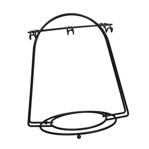 Hohopeti Schwarzer Metall Kaffeetassenhalter mit Haken und Stabilem Rundfuß Kaffee und Teetassenständer mit Tellerablage für Küchenarbeitsplatte Rostbeständiger Tragbarer Organizer für Hohopeti Schwarzer Metall Kaffeetassenhalter mit Haken und Stabilem Rundfuß Kaffee und Teetassenständer mit Tellerablage für Küchenarbeitsplatte Rostbeständiger Tragbarer Organizer für von Hohopeti