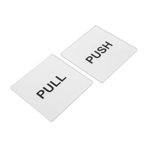 Hohopeti Selbstklebende Push Pull Türschilder aus Acryl für Glastüren Klare Schiebe Ziehhinweise Einfache Montage Modernes Design für Büro und Geschäftseingang von Hohopeti